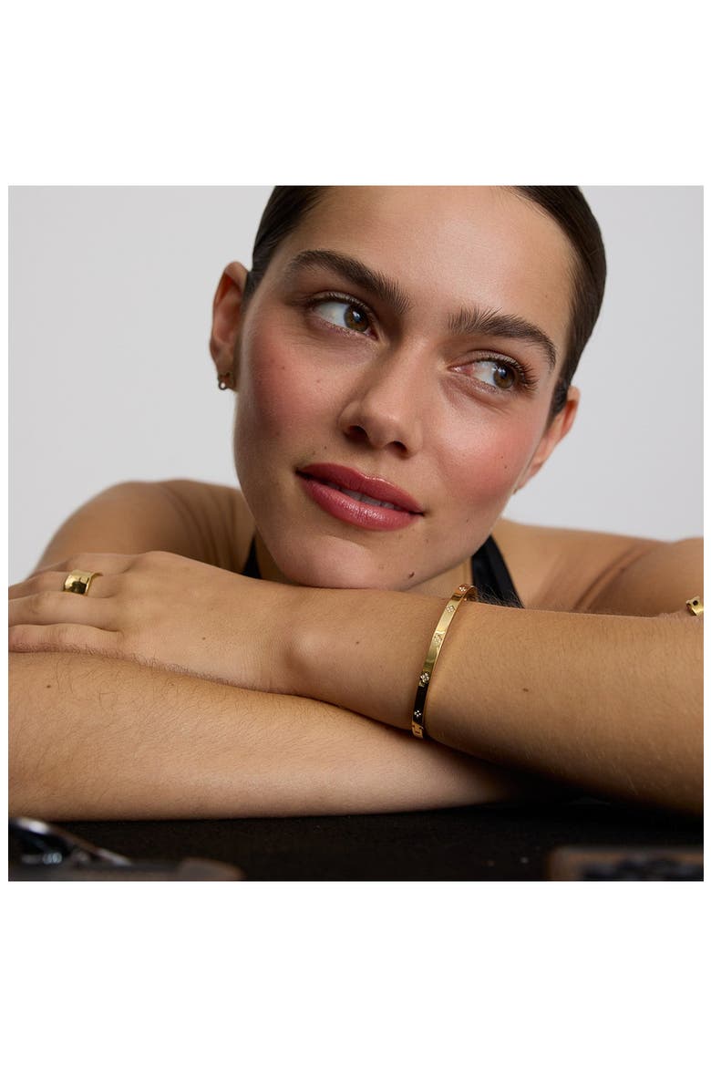 Clover Slim Bangle, Alternate, color, GOLD