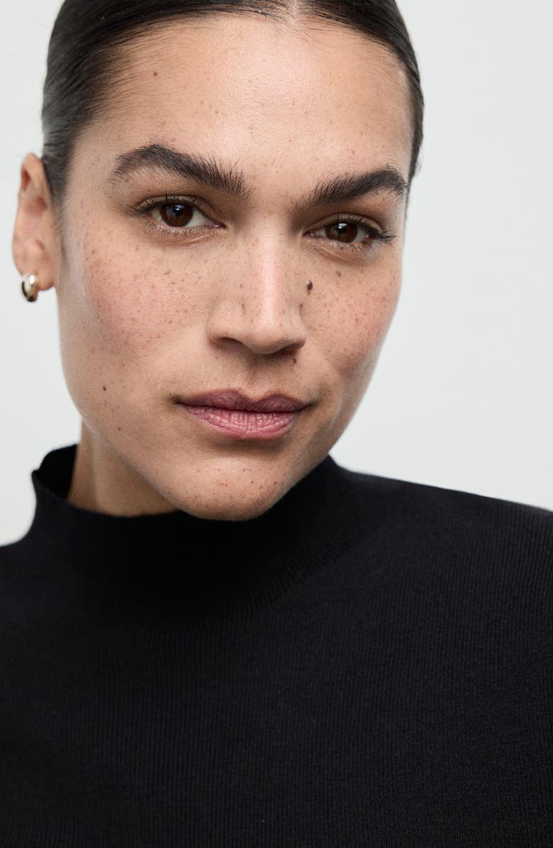 MANGO Fitted Mock Neck Sweater, Alternate, color,