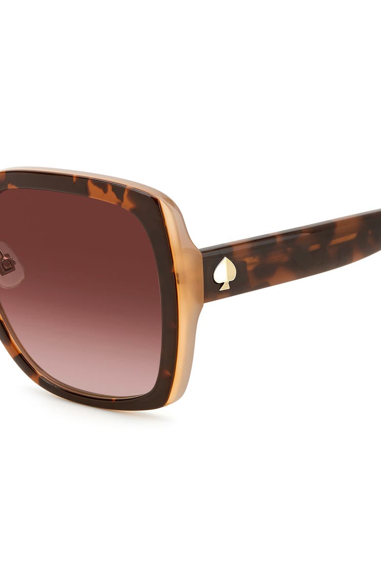 Kate Spade New York kimber 56mm gradient square sunglasses, Alternate, color, Havana / Brown Gradient