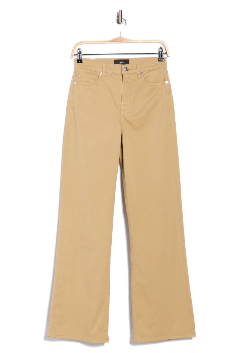 Alexa High Waist Straight Leg Sateen Pants, Alternate, color, SATEEN BEIGE