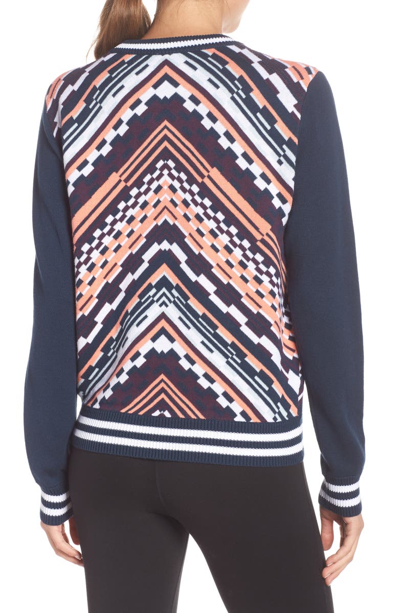 Sweaty Betty Brixton Chevron Sweater, Alternate, color, 