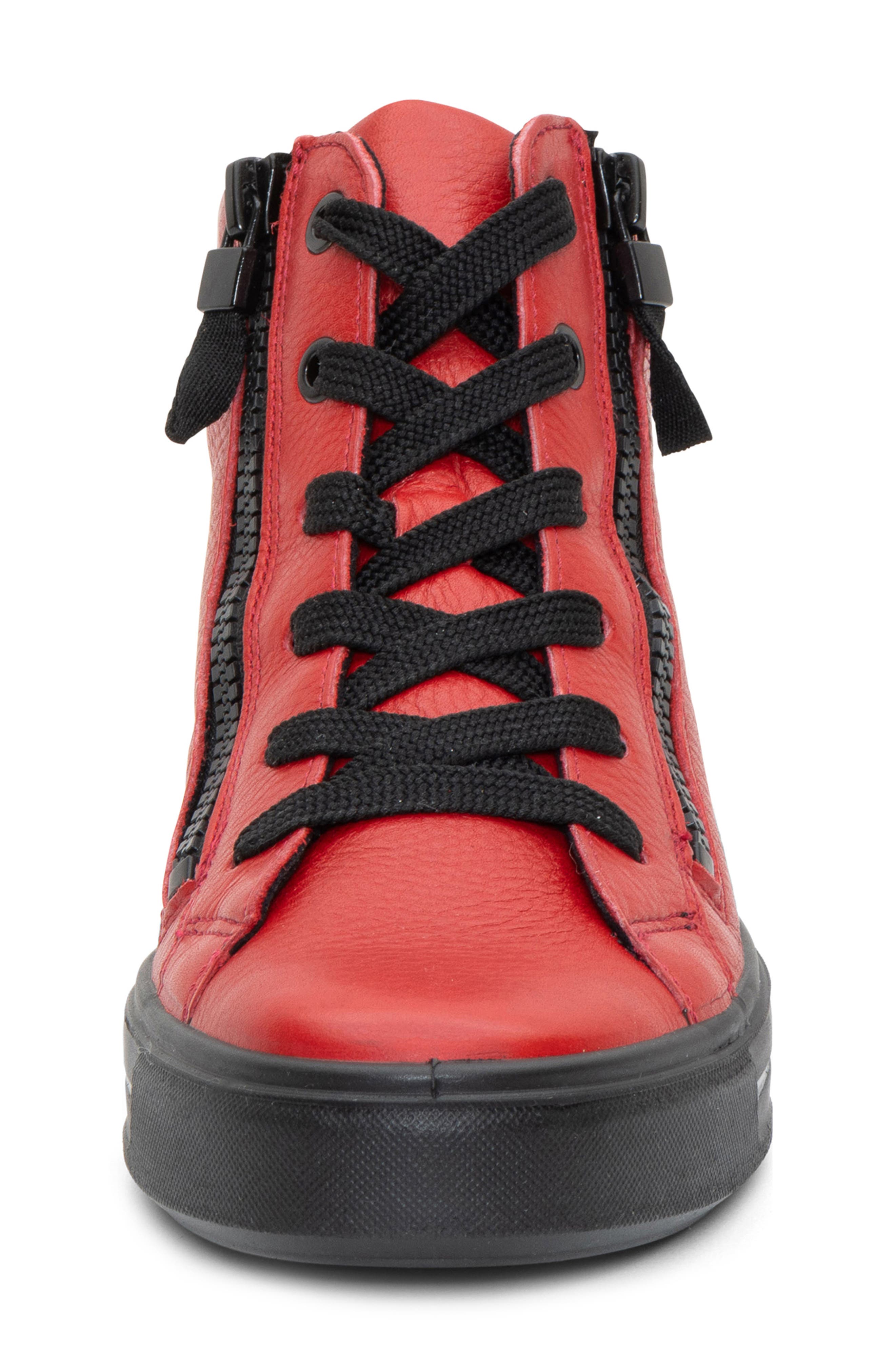 Camden High Top Sneaker, Alternate, color, RED