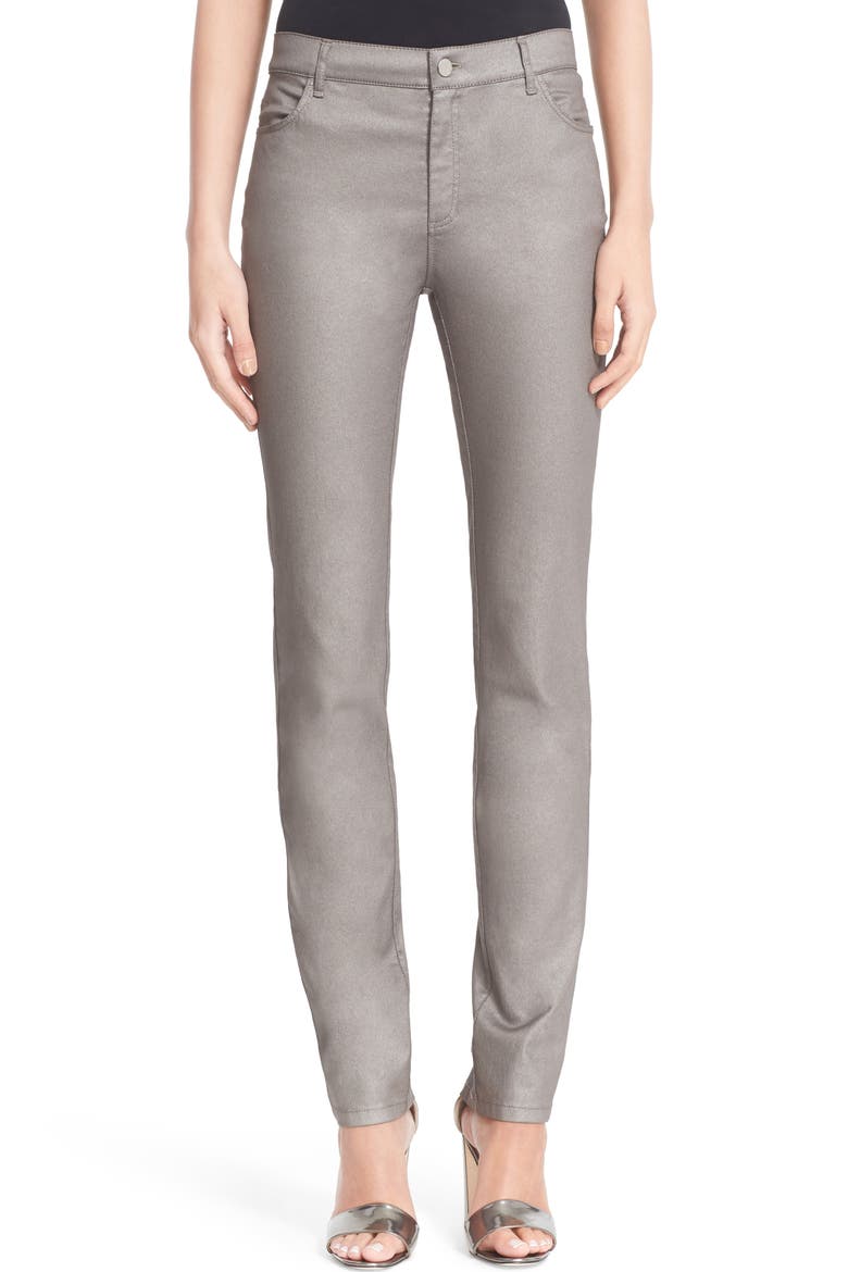 Curvy Fit Skinny Jeans, Main, color, SILVER