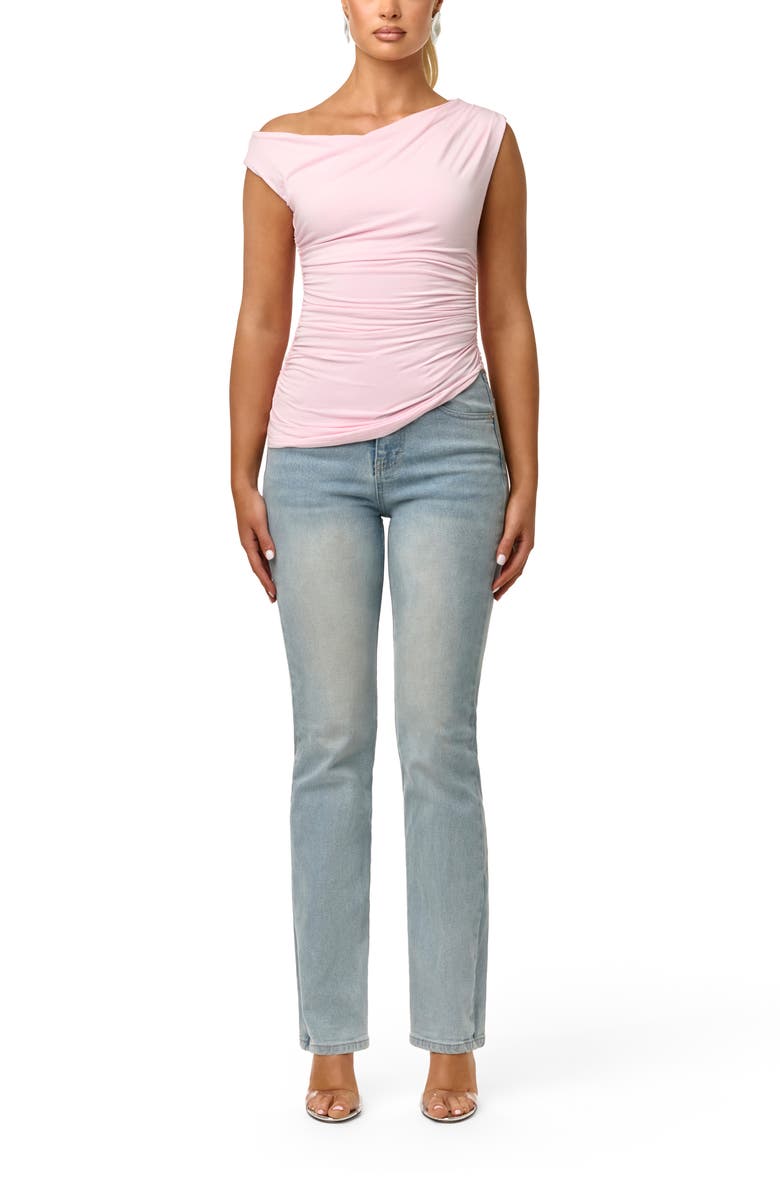 Naked Wardrobe Smooth One-Shoulder Top, Alternate, color, Cotton Candy