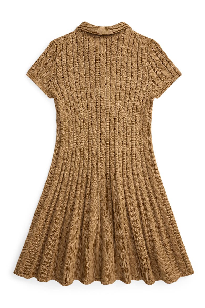 Kids' Cable Stitch Sweater Dress, Alternate, color, BERKSHIRE TAN