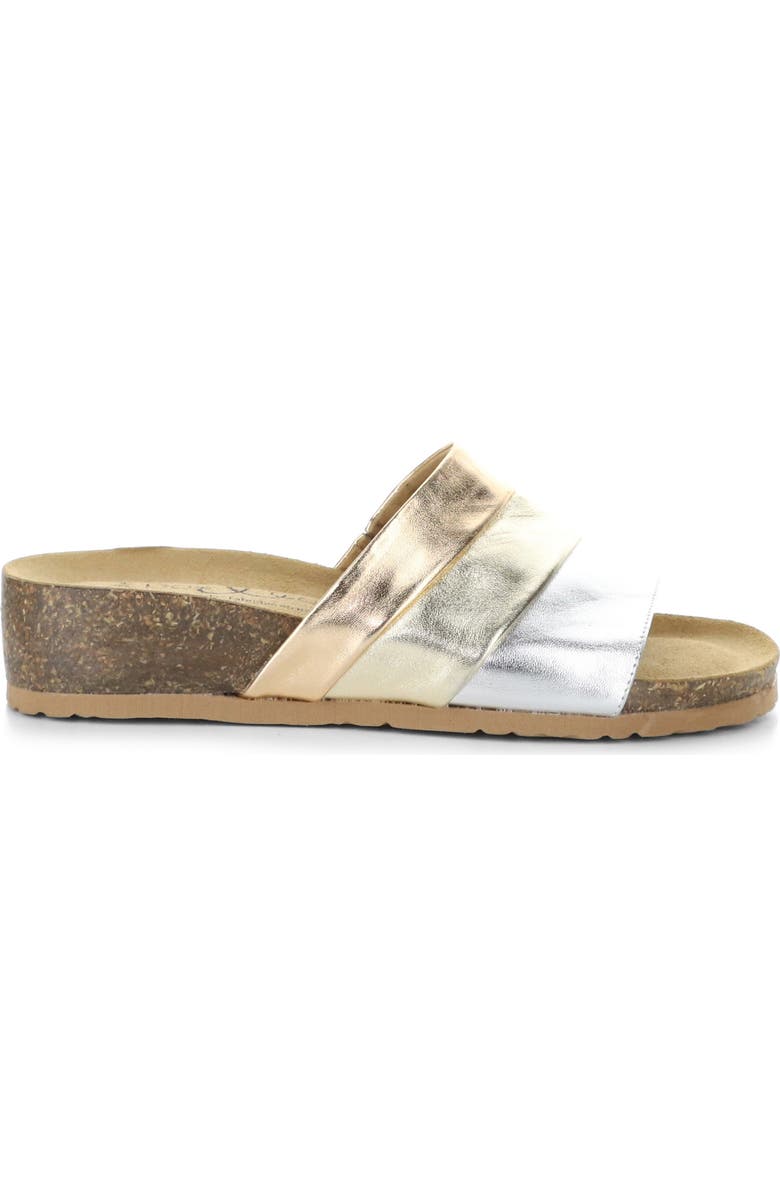 Bos. & Co. Libby Platform Wedge Slide Sandal, Alternate, color, Pearl Combo