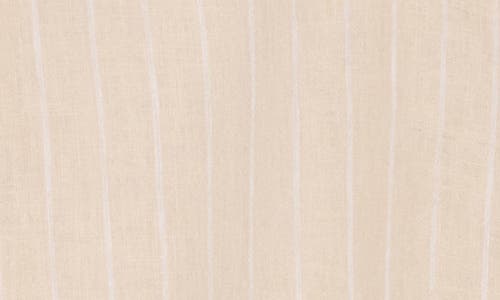 14TH & UNION 14TH & UNION SHORT SLEEVE YARN DYED STRIPE LINEN & COTTON BUTTON-UP SHIRT 