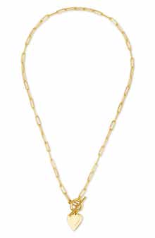 Sterling Forever Heart Toggle Pendant Necklace
