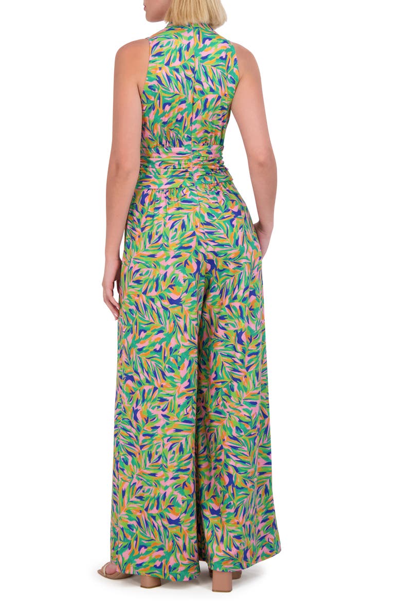 Vince Camuto Print Twist Wide Leg Jumpsuit, Alternate, color, 