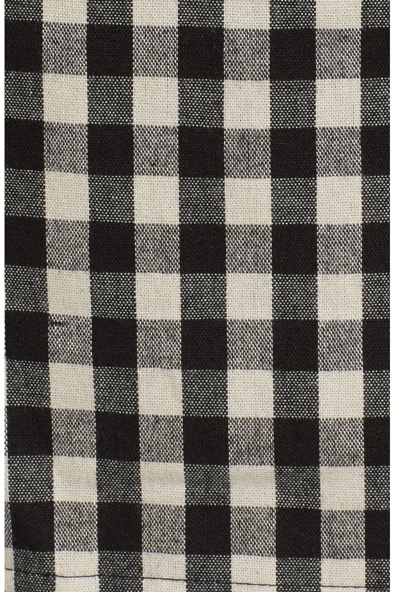 Gingham Trench Coat, Alternate, color, BLACK/ WHITE