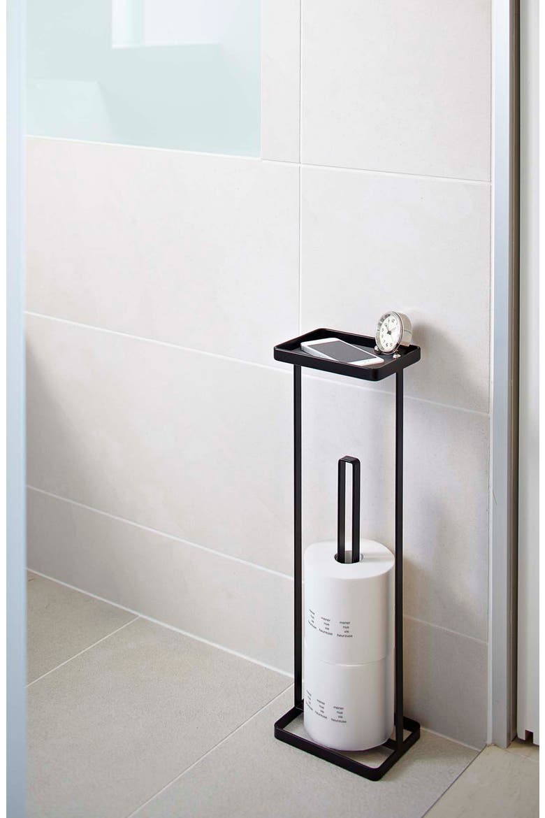 Toilet Paper Stand, Alternate, color, BLACK