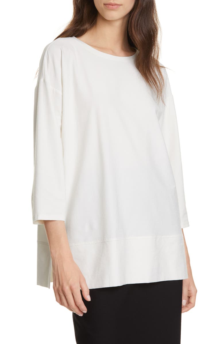 Eileen Fisher Bracelet Sleeve Tunic, Main, color,