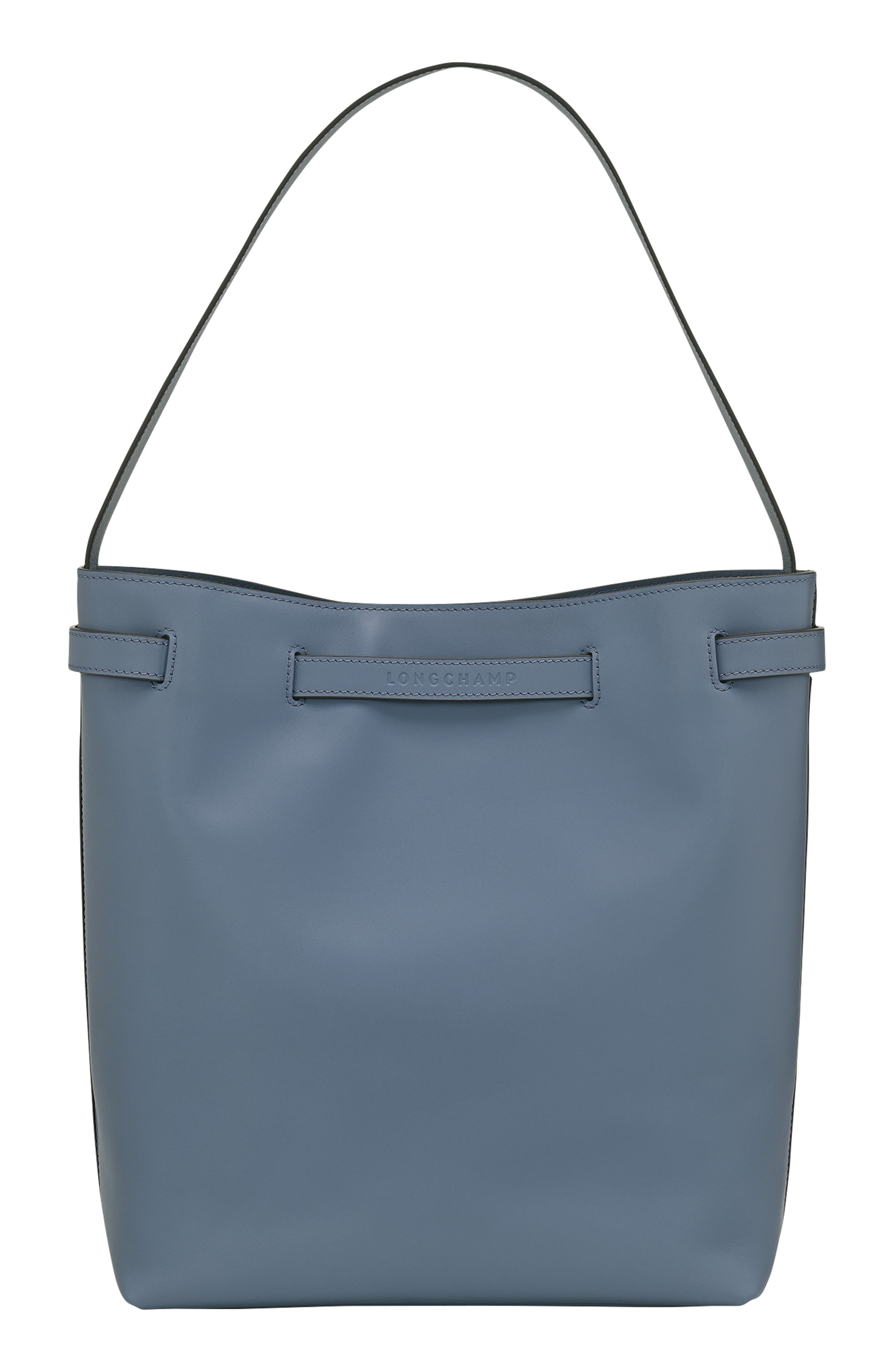 Longchamp Le Roseau Smart Leather Hobo Bag, Alternate, color, Slate