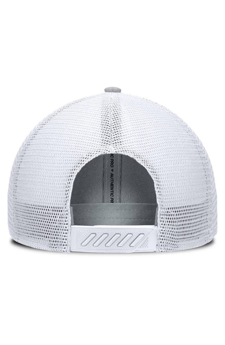 FANATICS Men's Fanatics  Gray/White Utah Mammoth Utah Badge Trucker Adjustable Hat, Alternate, color, Gray