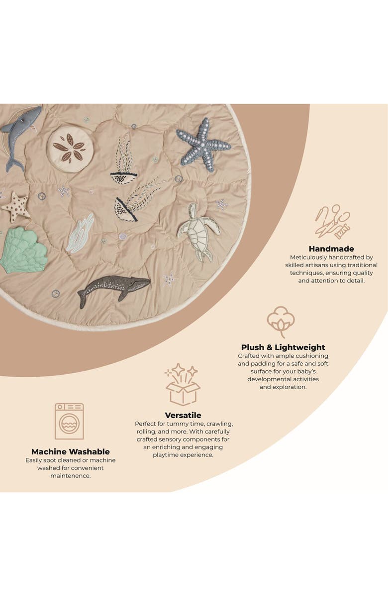 CRANE BABY Cove Ocean City Adventure Activity Mat, Alternate, color, Blue