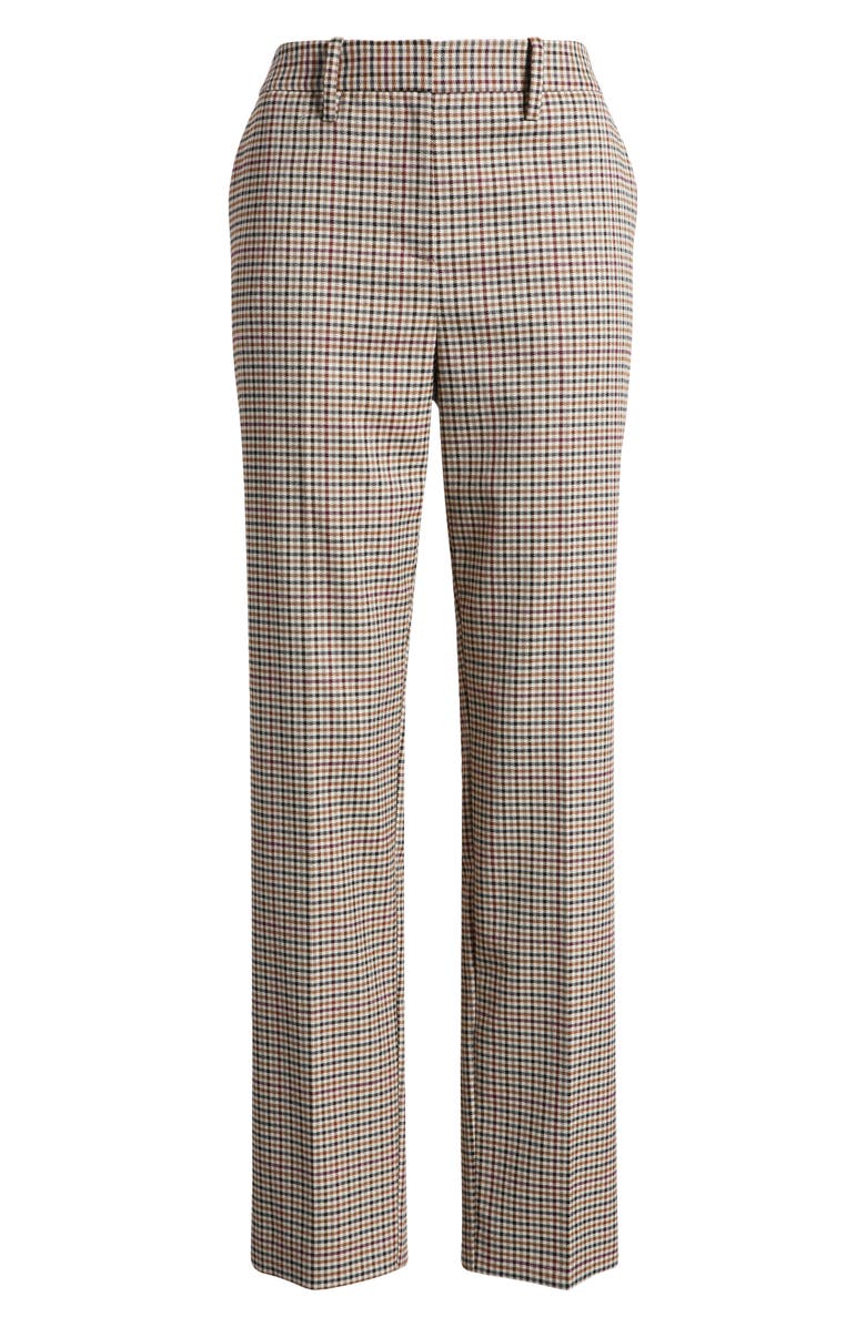 Halogen<sup>®</sup> Check Straight Leg Trousers, Alternate, color,