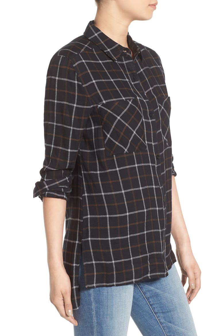 Plaid Tunic Shirt, Alternate, color, BLACK SUZY PLAID