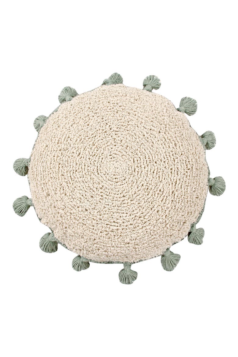 Circle Accent Pillow, Main, color, GREEN