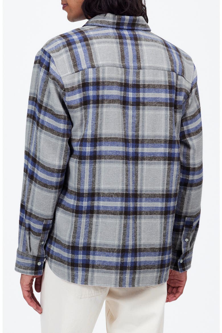 Easy Brushed Flannel Button-Up Shirt, Alternate, color, STEEL MORNING