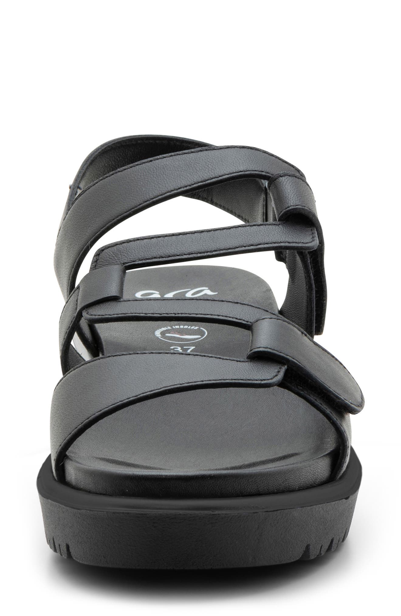 ara Bayview Strappy Sandal, Alternate, color, Black
