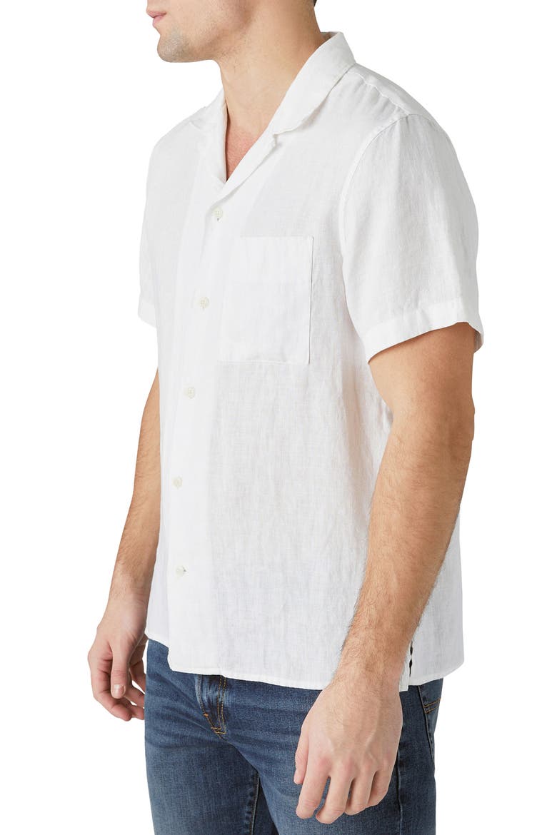 Short Sleeve Button-Up Shirt, Alternate, color, BRIGHT WHITE