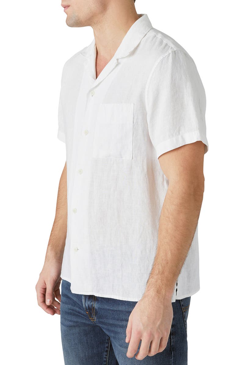 Lucky Brand Short Sleeve Button-Up Shirt, Alternate, color, Bright White