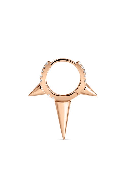 Maria Tash Tripe Spike Diamond Earring In Rose Gold