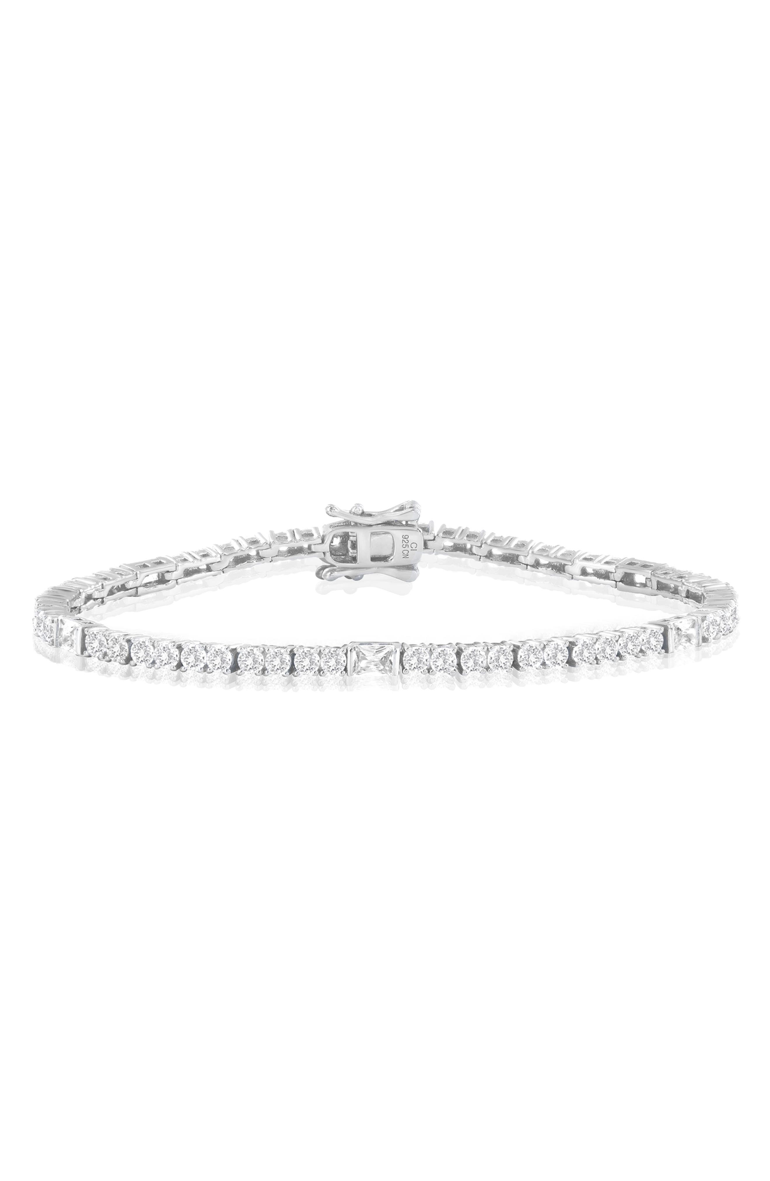 Sterling Silver Cubic Zirconia Tennis Bracelet