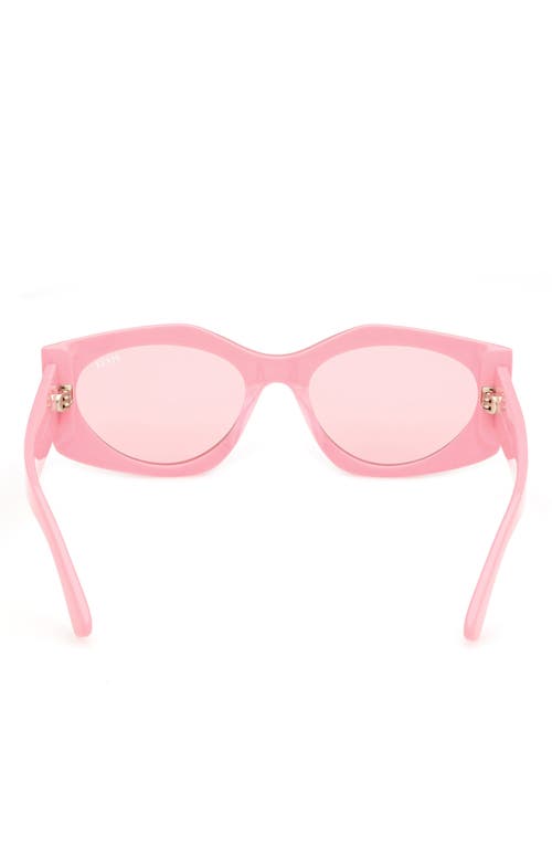 Pucci Women's Shiny Pink Faceted Rectangle Sunglasses In Pink