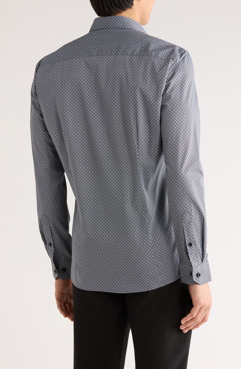 SOUL OF LONDON Stretch Cotton Sport Shirt, Alternate, color, Navy/ Marine