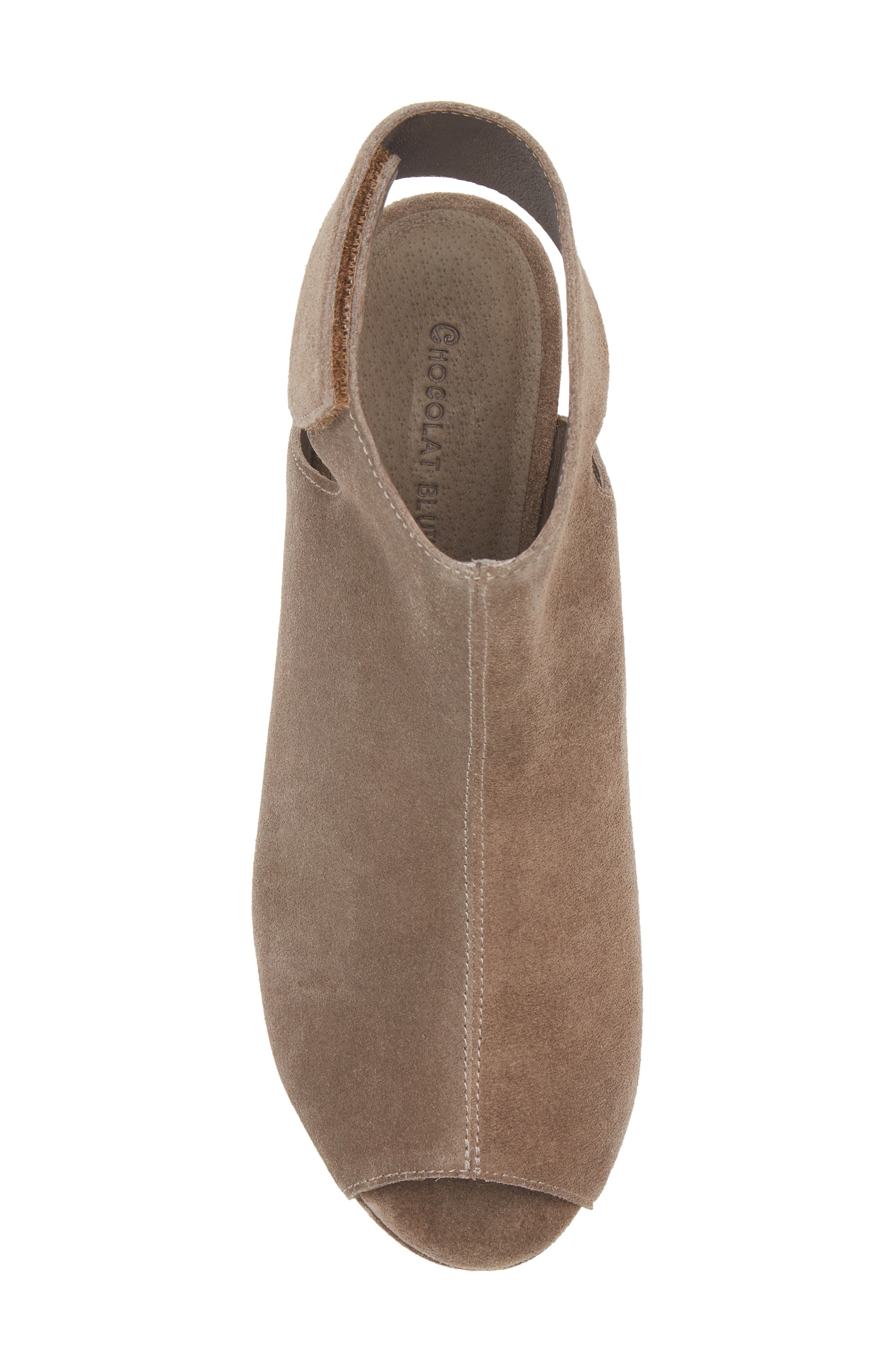 Chocolat Blu Cutout Wedge Sandal, Alternate, color, Dark Taupe