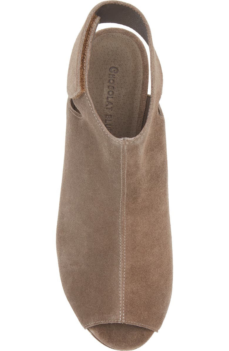 Chocolat Blu Cutout Wedge Sandal, Alternate, color, Dark Taupe