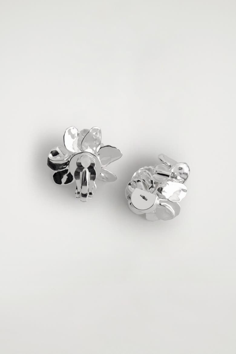 Mismatched Floral Earrings, Alternate, color, SILVER