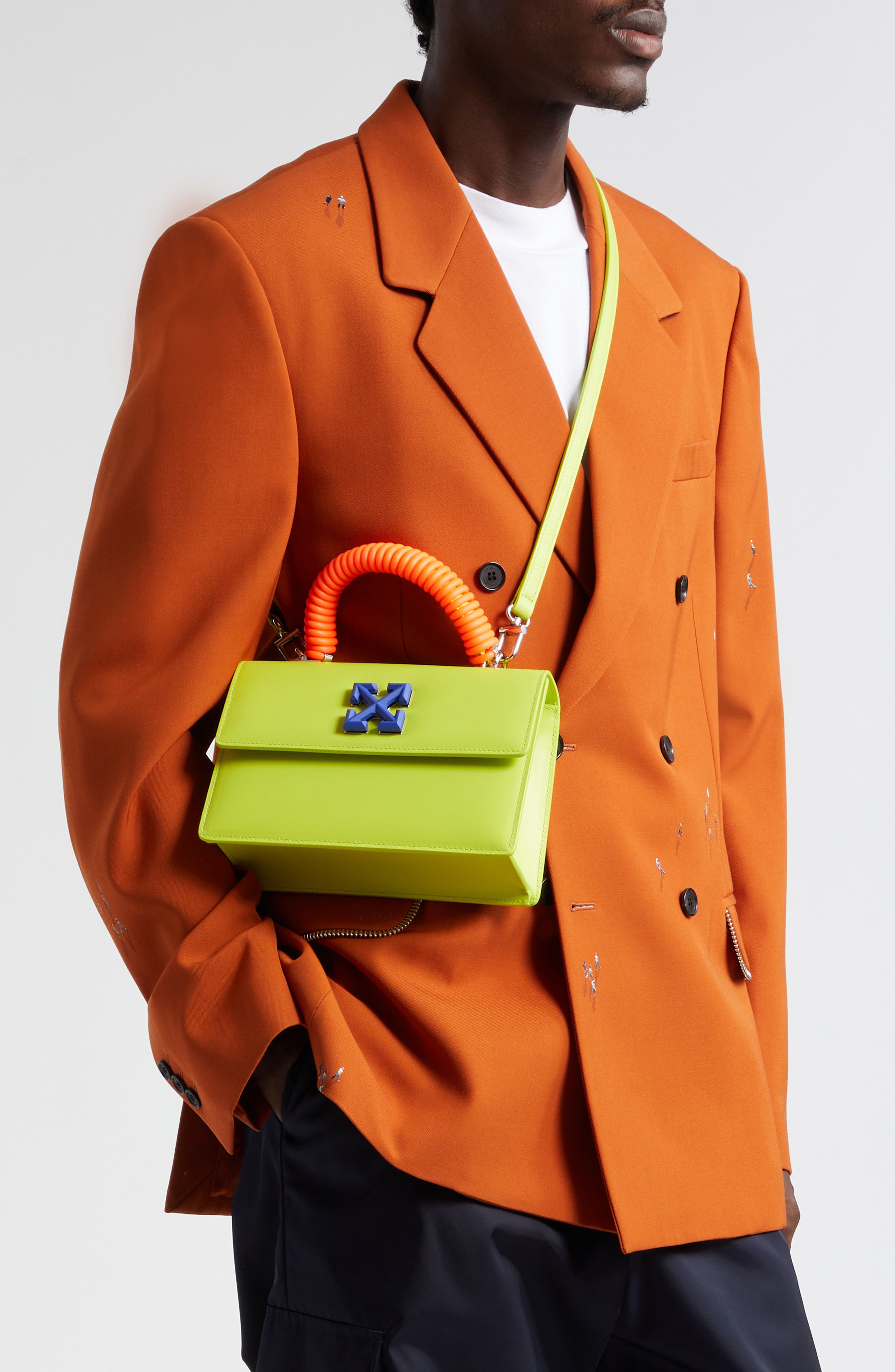 Off-White Jitney 1.4 Leather Top Handle Bag, Alternate, color, 