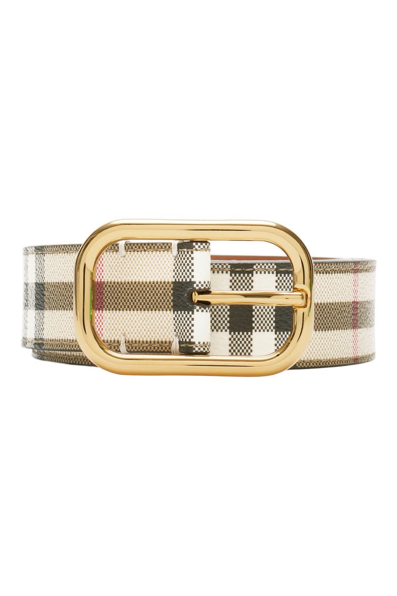 Vintage Check Belt, Main, color, VINTAGE CHECK/ GOLD