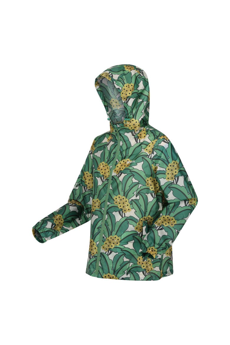 Orla Kiely Tropical Floral Packaway Waterproof Jacket, Alternate, color, Green