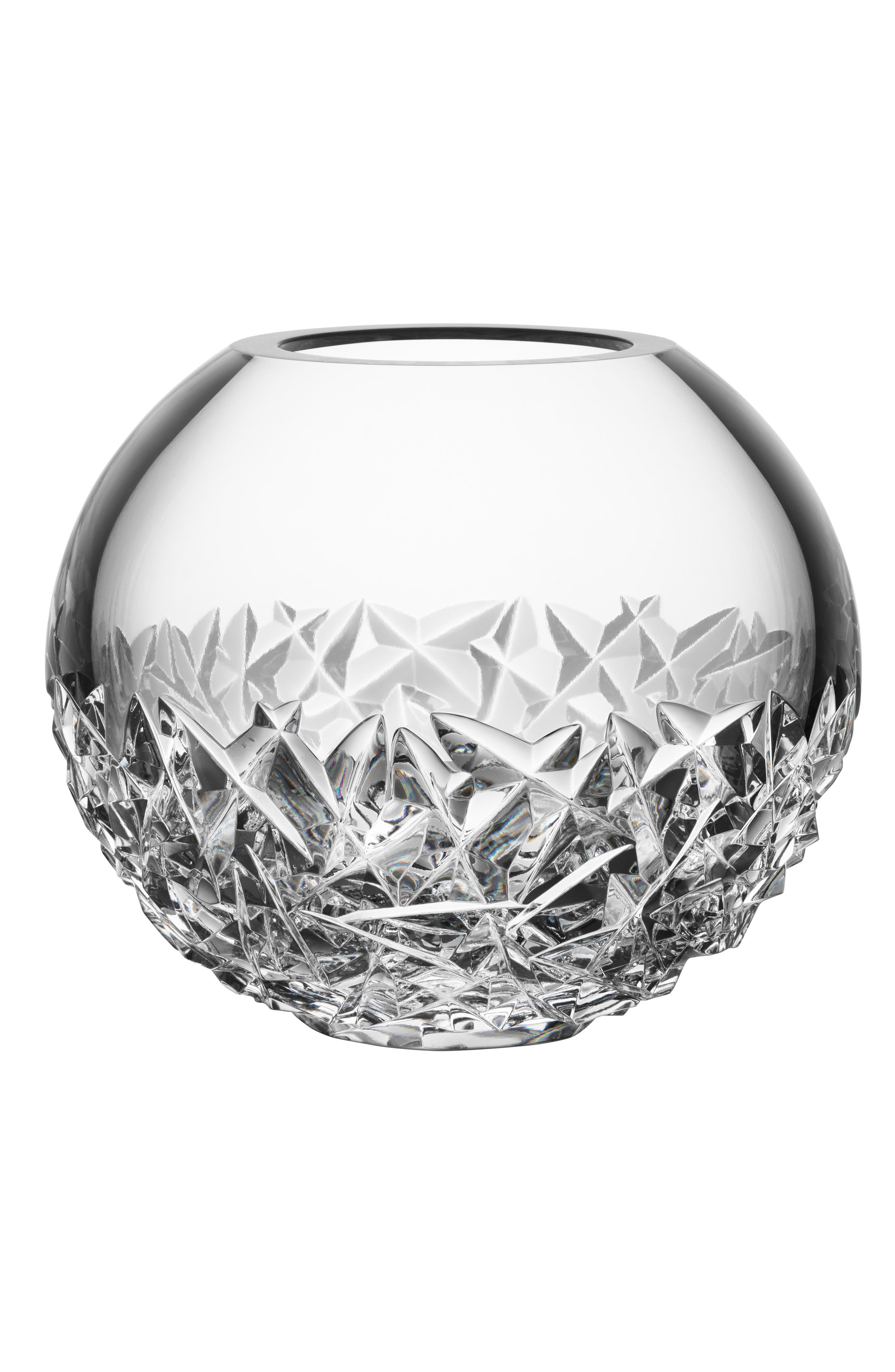 Orrefors Carat Lead Crystal Globe Vase in Clear - Large 
