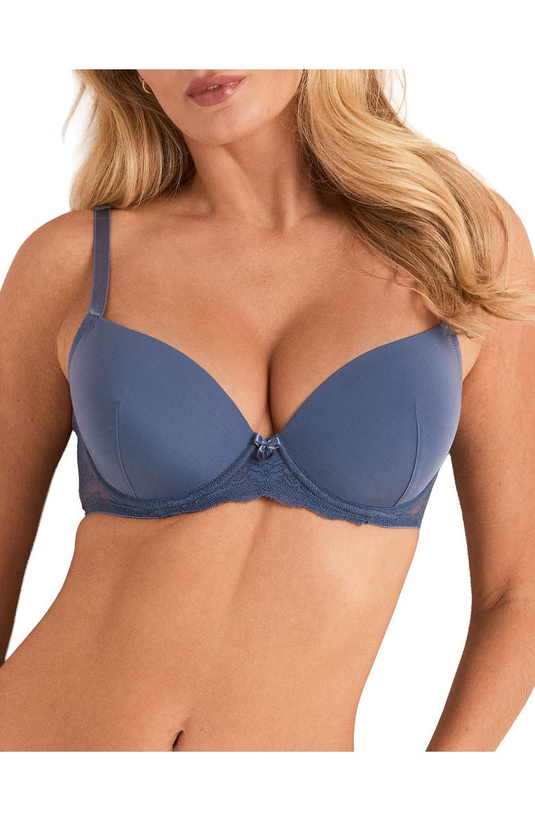 Adore Me Jennakate Push Up Demi Bra, Main, color, Dark Blue