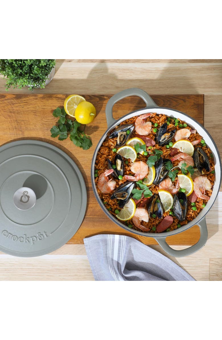 Crockpot 7 Quart Enameled Cast Iron Dutch Oven, Alternate, color, Green