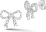 GLAZE JEWELRY Bow Cubic Zirconia Stud Earrings