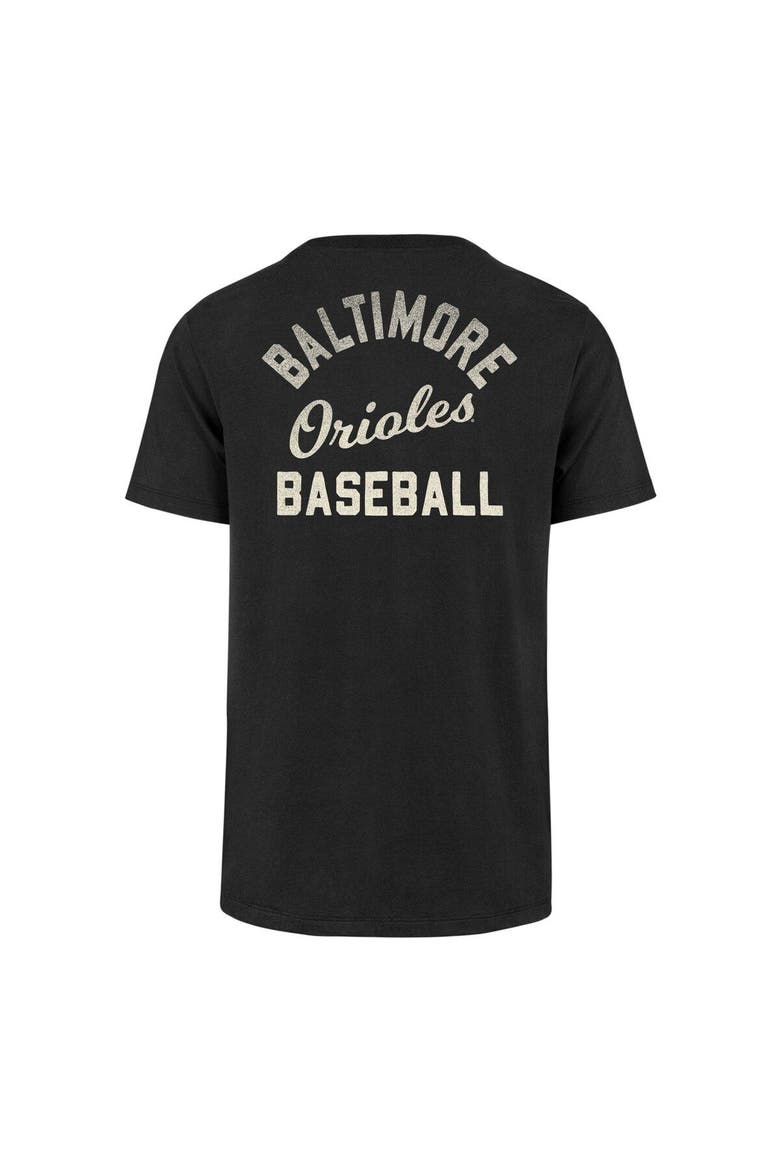 Men's '47  Black Baltimore Orioles Turn Back Franklin T-Shirt, Alternate, color, Black