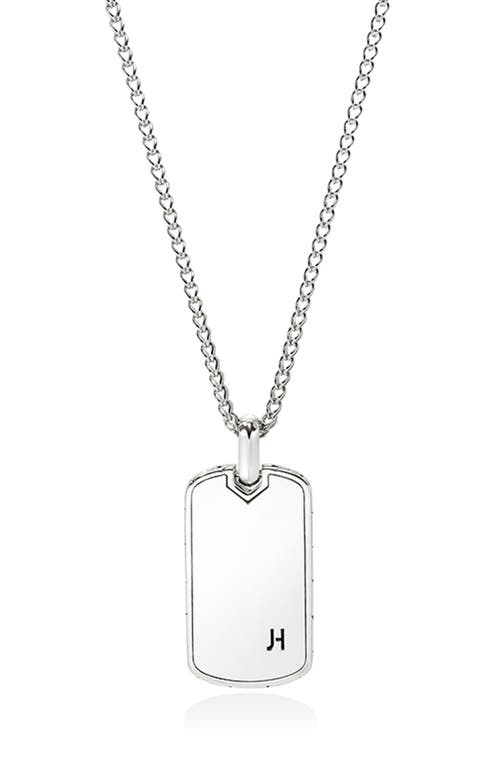 John Hardy Dog Tag Pendant Necklace In Orange