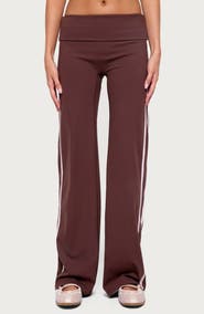 EDIKTED Anica Side Stripe Foldover Pants