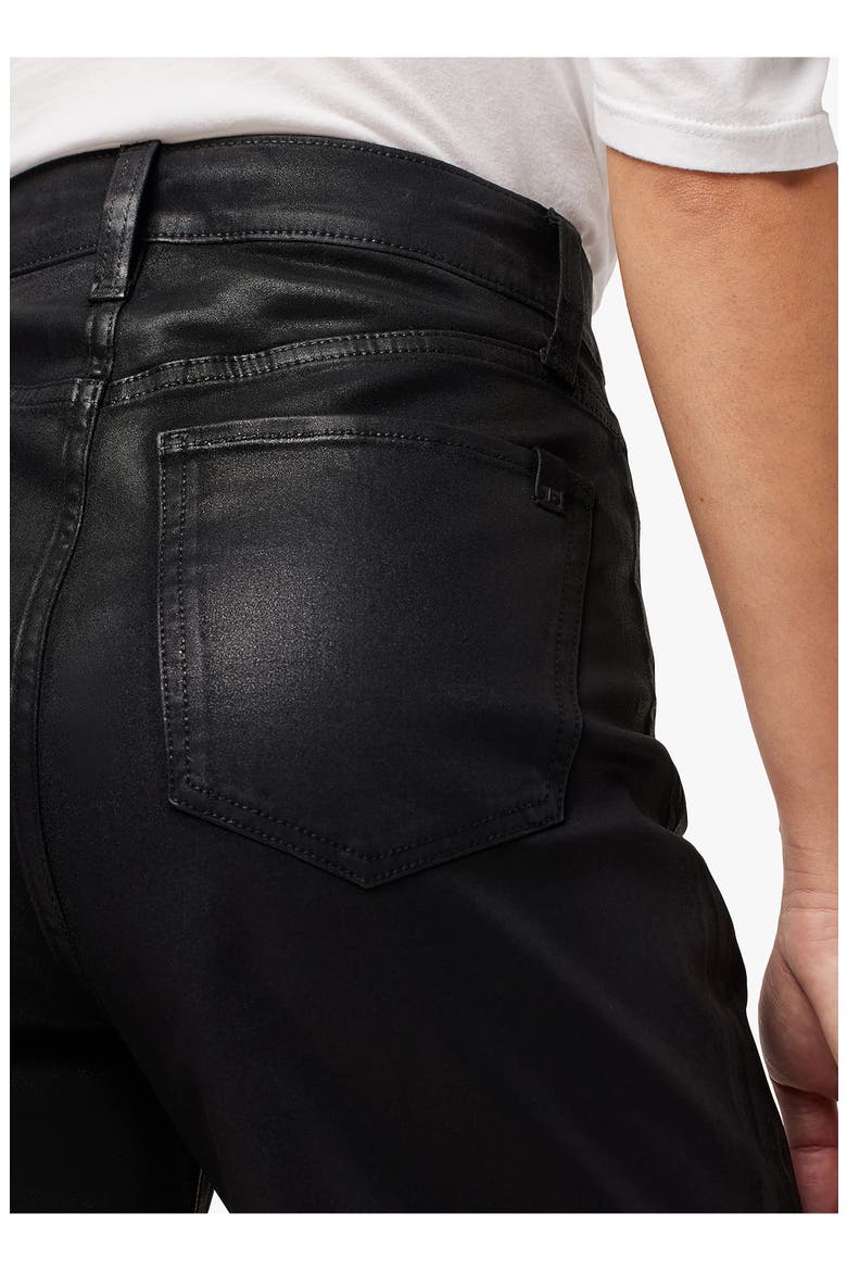 The Mia Coated High Waist Wide Leg Jeans, Alternate, color, BLACK