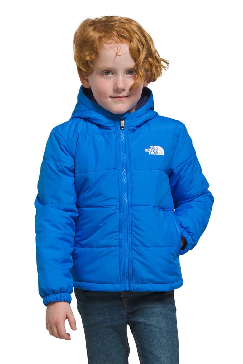 Kids Reversible Water-Repellent Coat, Main, color, OPTIC BLUE