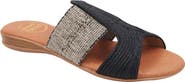 André Assous Noor Raffia Slide Sandal