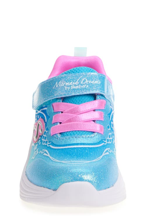 Skechers Kids' My Dreamers Lil Mermaid Light-up Sneaker In Blue/multi