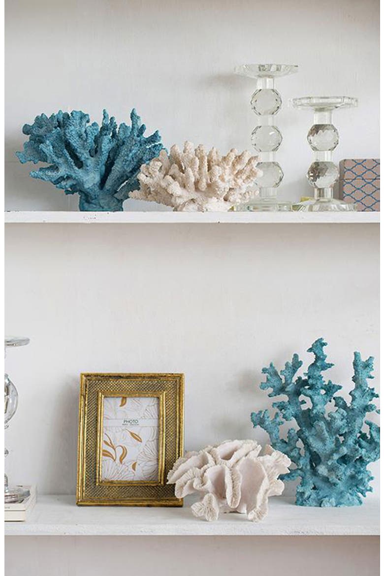 Faux Coral Accent Decor, Alternate, color, BLUE