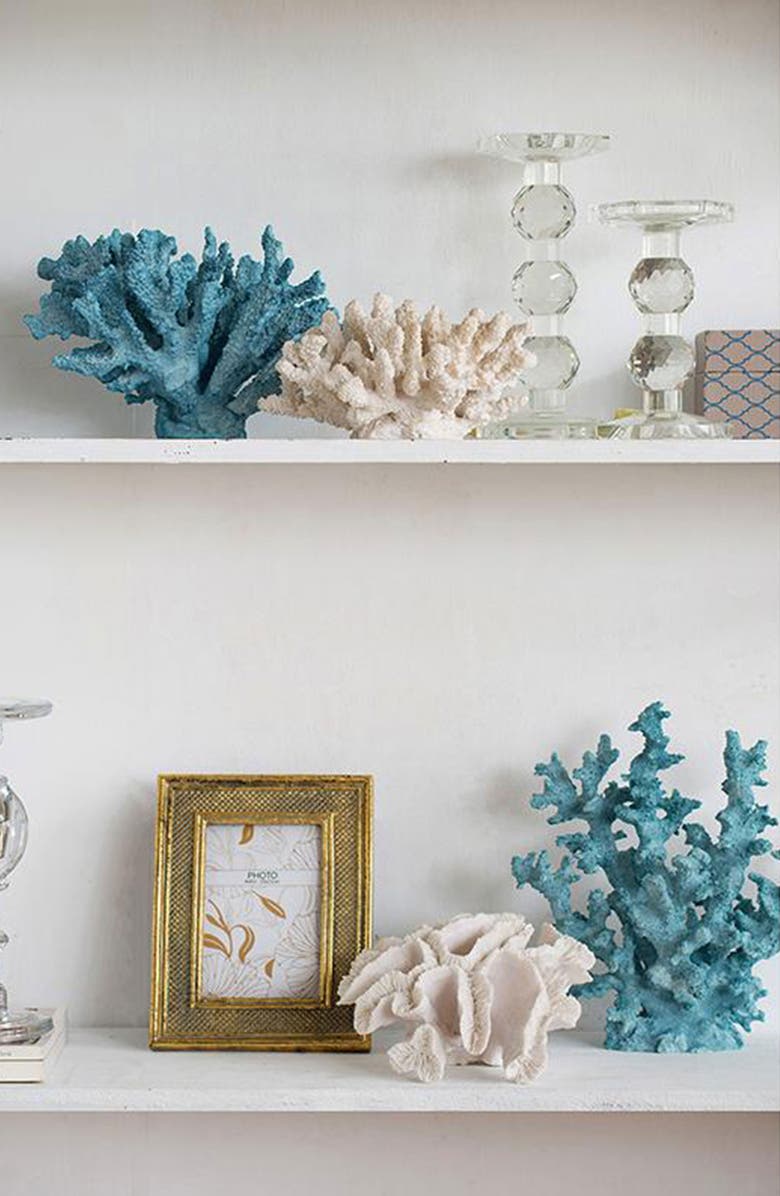 A & B Home Faux Coral Accent Decor, Alternate, color, Blue