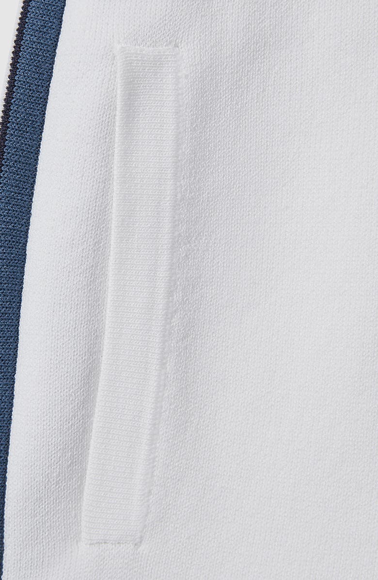 Reiss Heddon Sr. Stripe Accent Shorts, Alternate, color, White